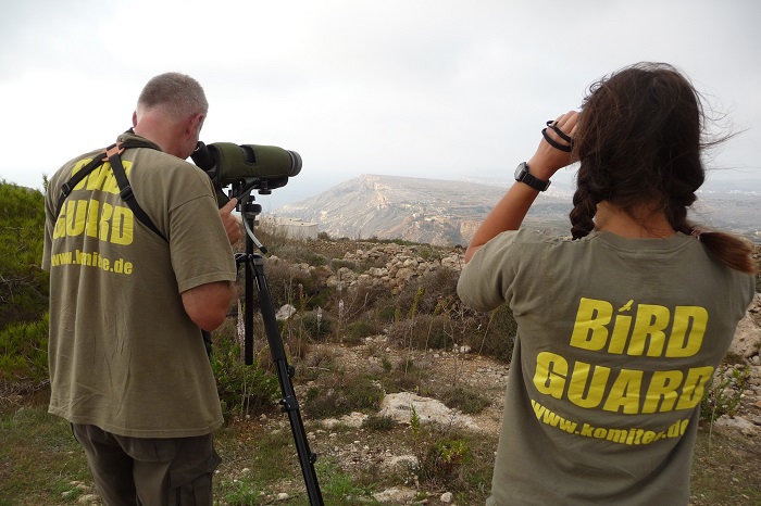 Komitee-Bird Guards bei der Arbeit auf Malta